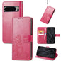 Four-leaf Clasp Embossed Leather Phone Case