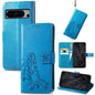 Four-leaf Clasp Embossed Buckle Leather Phone Case, For Google Pixel 9 Pro XL, For Google Pixel 9, For Google Pixel 8a, For Google Pixel 8 Pro