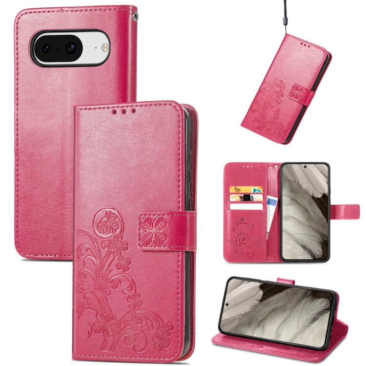 Four-leaf Clasp Embossed Buckle Leather Phone Case