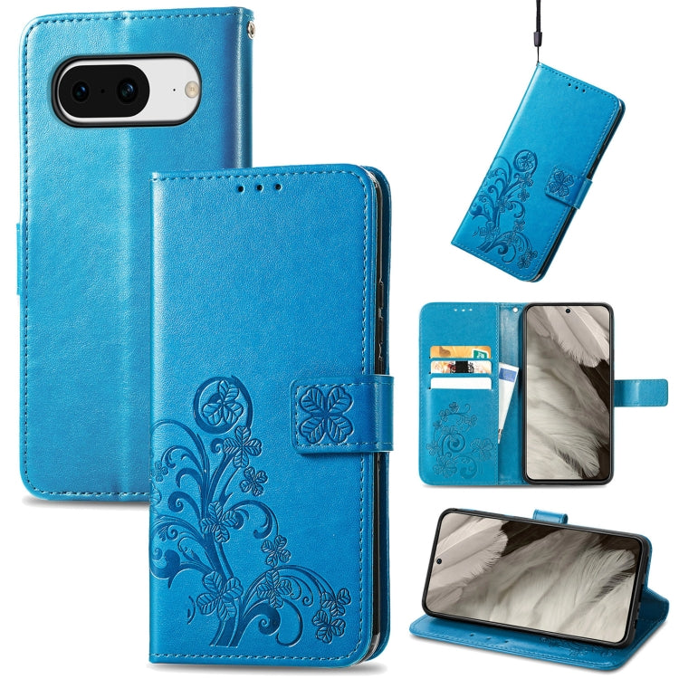 Four-leaf Clasp Embossed Buckle Leather Phone Case