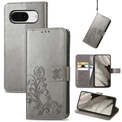 Four-leaf Clasp Embossed Buckle Leather Phone Case