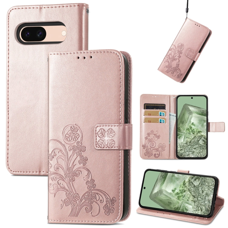 Four-leaf Clasp Embossed Leather Phone Case