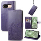 Four-leaf Clasp Embossed Buckle Leather Phone Case, For Google Pixel 9 Pro XL, For Google Pixel 9, For Google Pixel 8a, For Google Pixel 8 Pro