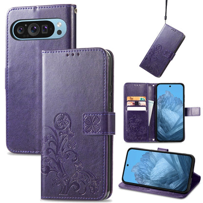 Four-leaf Clasp Embossed Leather Phone Case