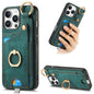 Retro Skin-feel Ring Card Bag Phone Case with Hang Loop, For iPhone 17e / 16e, For iPhone 16 Pro Max, For iPhone 16 Pro, For iPhone 16 Plus