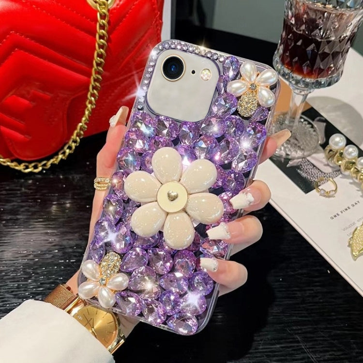 Sunflower Holder Hand-set Diamond PC Phone Case, For iPhone 12 Pro Max, For iPhone 12 Pro, For iPhone 12 mini, For iPhone 11 Pro Max, For iPhone 11, For iPhone 7 / 8