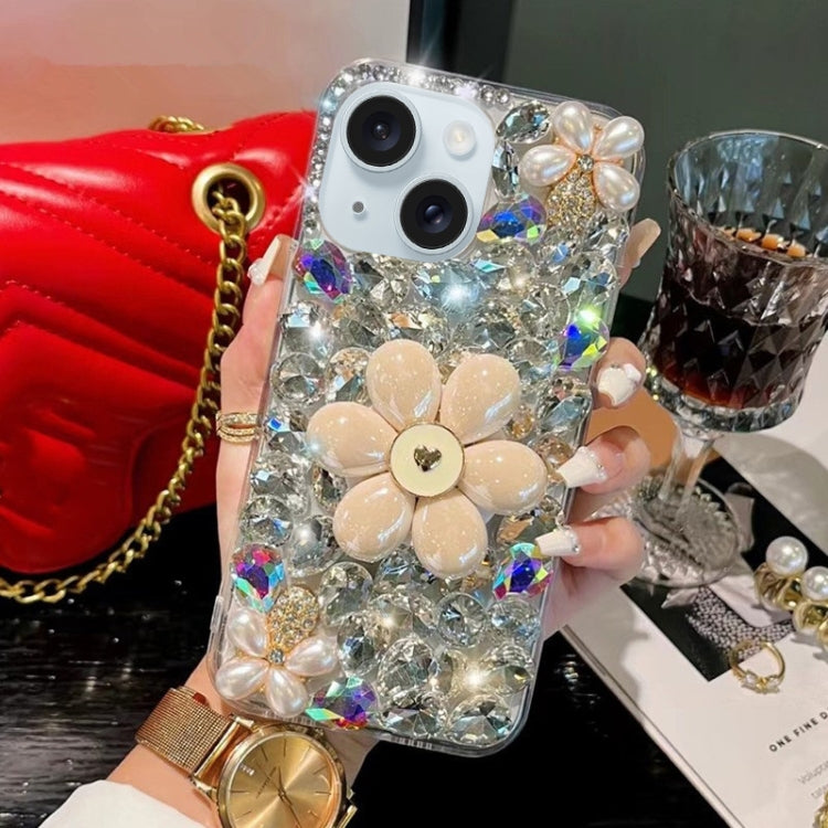 Sunflower Holder Hand-set Diamond PC Phone Case, For iPhone 14 Pro Max, For iPhone 13 Pro Max, For iPhone 13 Pro, For iPhone 13, For iPhone 13 mini, For iPhone 12
