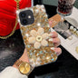 Sunflower Holder Hand-set Diamond PC Phone Case, For iPhone 12 Pro Max, For iPhone 12 Pro, For iPhone 12 mini, For iPhone 11 Pro Max, For iPhone 11, For iPhone 7 / 8