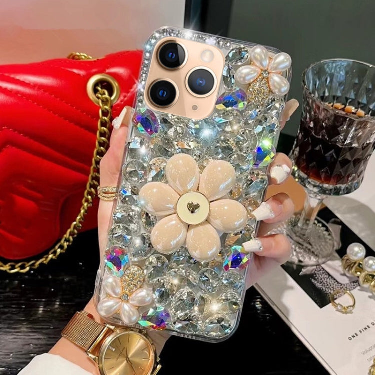 Sunflower Holder Hand-set Diamond PC Phone Case, For iPhone 12 Pro Max, For iPhone 12 Pro, For iPhone 12 mini, For iPhone 11 Pro Max, For iPhone 11, For iPhone 7 / 8