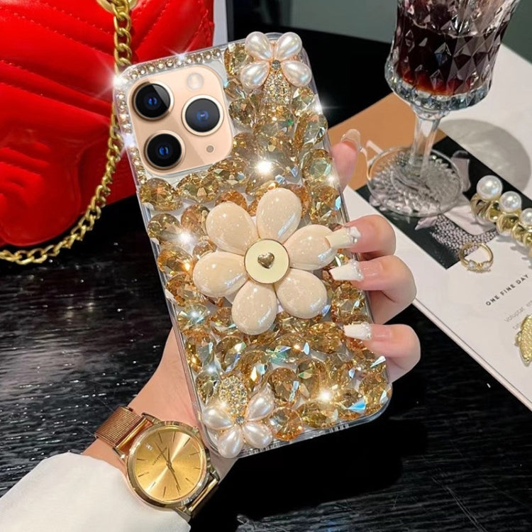 Sunflower Holder Hand-set Diamond PC Phone Case, For iPhone 12 Pro Max, For iPhone 12 Pro, For iPhone 12 mini, For iPhone 11 Pro Max, For iPhone 11, For iPhone 7 / 8
