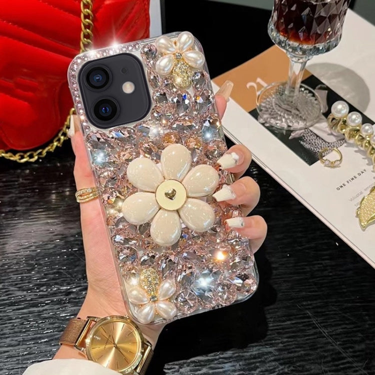 Sunflower Holder Hand-set Diamond PC Phone Case, For iPhone 12 Pro Max, For iPhone 12 Pro, For iPhone 12 mini, For iPhone 11 Pro Max, For iPhone 11, For iPhone 7 / 8