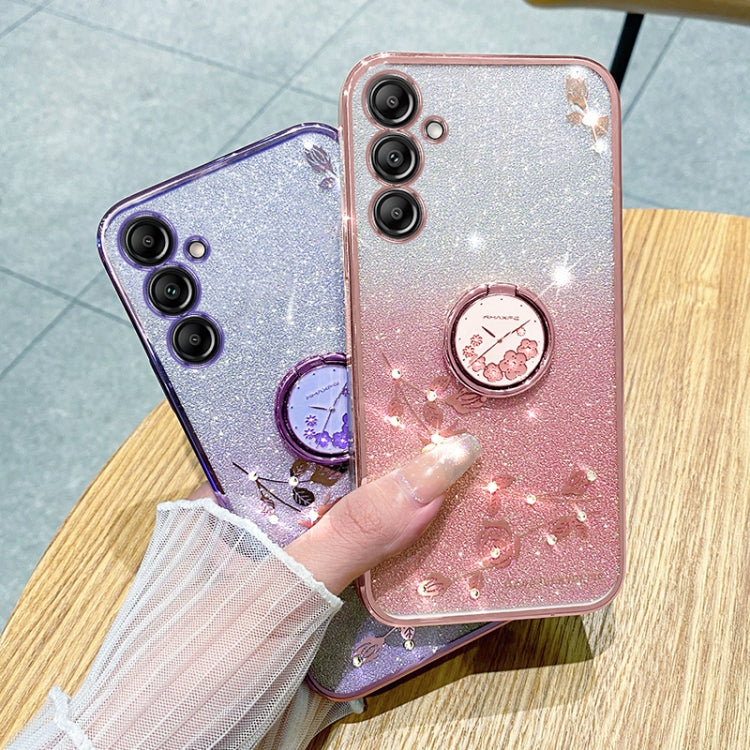 Gradient Glitter Immortal Flower Ring All-inclusive Phone Case