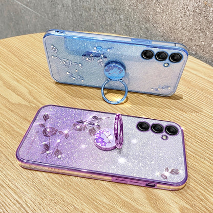 Gradient Glitter Immortal Flower Ring All-inclusive Phone Case