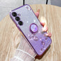 Gradient Glitter Immortal Flower Ring All-inclusive Phone Case