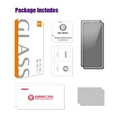 2pcs ENKAY Hat-Prince 28 Degree Anti-peeping Privacy Silk Screen Tempered Glass Film, For Redmi K90, For Redmi K90 Pro Max, For Redmi Note 15 Pro 5G Global 163.6mm, For Redmi A5 4G 171.77mm, For Redmi Turbo 4, For Xiaomi Poco X7 Pro                    ...