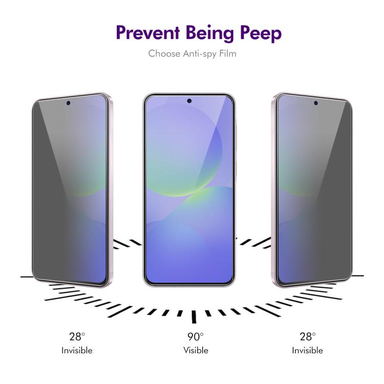 ENKAY Hat-Prince 28 Degree Anti-peeping Privacy Tempered Glass Film, For Samsung Galaxy A27 5G, For Samsung Galaxy S25 FE 5G, For Samsung Galaxy A07 4G, For Samsung Galaxy A17 5G, For Samsung Galaxy M56, For Samsung Galaxy A26, For Samsung Galaxy A16 5...
