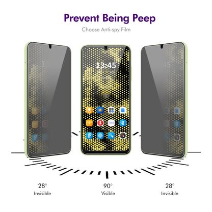2pcs ENKAY Hat-Prince 28 Degree Anti-peeping Privacy Tempered Glass Film, For Samsung Galaxy F15 / M15, For Samsung Galaxy A15 4G / 5G, For Samsung Galaxy A05 / A05s, For Samsung Galaxy F34 5G / M54 5G