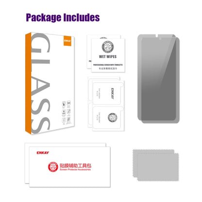 2pcs ENKAY Hat-Prince 28 Degree Anti-peeping Privacy Tempered Glass Film, For Samsung Galaxy F15 / M15, For Samsung Galaxy A15 4G / 5G, For Samsung Galaxy A05 / A05s, For Samsung Galaxy F34 5G / M54 5G