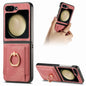 Retro Skin-feel Ring Card Bag Phone Case, For Galaxy Z Flip8 5G, For Galaxy Z Flip7 5G, For Galaxy Z Flip6, For Galaxy Z Flip5