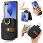 Retro Ring Vertical Zipper Wallet Phone Case, For Galaxy Z Flip8 5G, For Galaxy Z Flip7 5G, For Galaxy Z Flip6