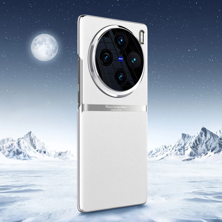 Electroplating Plain-leather All-inclusive Shockproof Phone Case, For vivo X100 Pro, For vivo X100