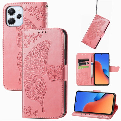 Butterfly Love Flower Embossed Leather Phone Case