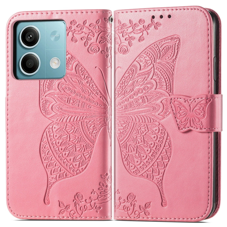 Butterfly Love Flower Embossed Leather Phone Case