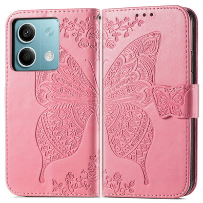 Butterfly Love Flower Embossed Leather Phone Case