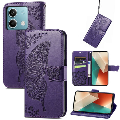 Butterfly Love Flower Embossed Leather Phone Case