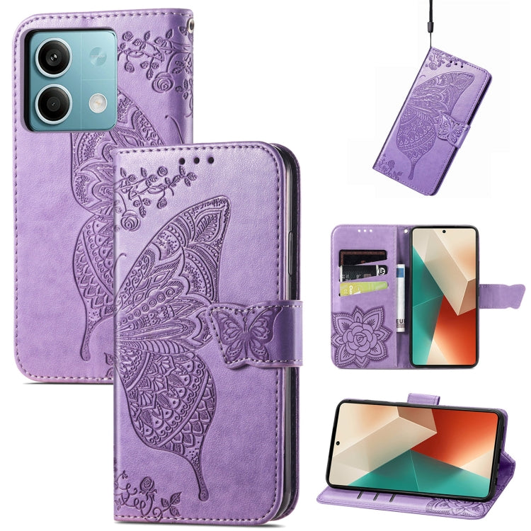 Butterfly Love Flower Embossed Leather Phone Case