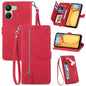 Embossed Flower Zipper Leather Phone Case, For Xiaomi 14 Pro, For Xiaomi 14, For Xiaomi Redmi 13C, For Redmi 15C 5G / 4G Glodal 171mm