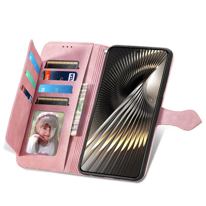 Embossed Flower Zipper Leather Phone Case