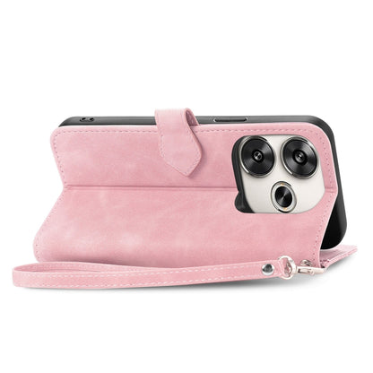 Embossed Flower Zipper Leather Phone Case