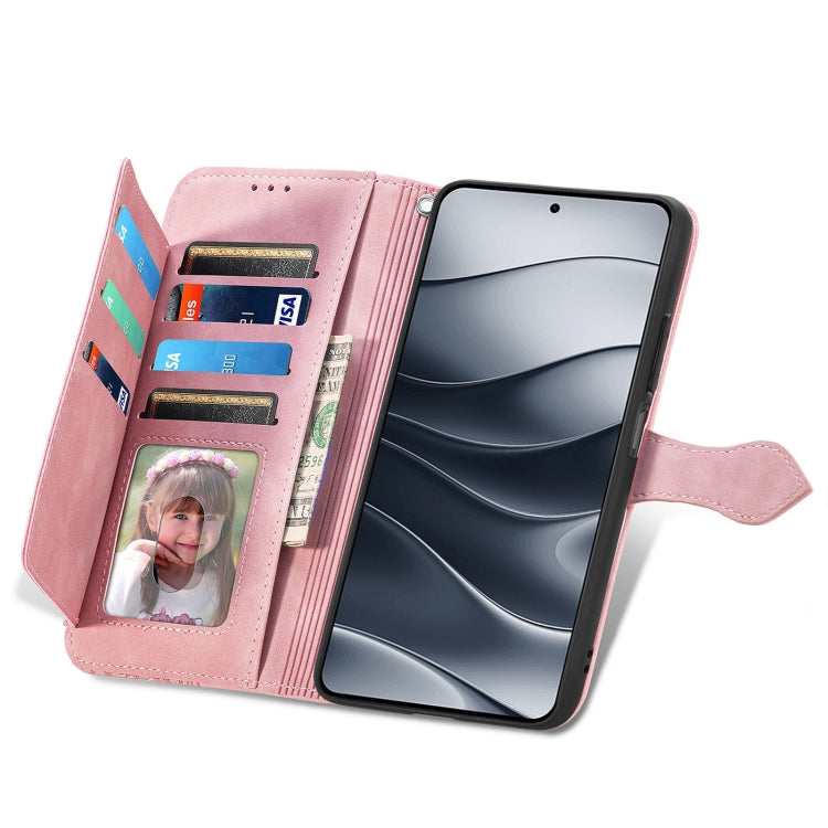 Embossed Flower Zipper Leather Phone Case