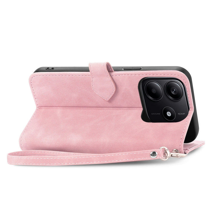 Embossed Flower Zipper Leather Phone Case