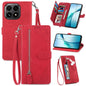 Embossed Flower Zipper Leather Phone Case, For Xiaomi 15T Pro, For Xiaomi 15T, For Xiaomi 15 Ultra, FOr Redmi Turbo 4