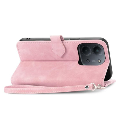 Embossed Flower Zipper Leather Phone Case