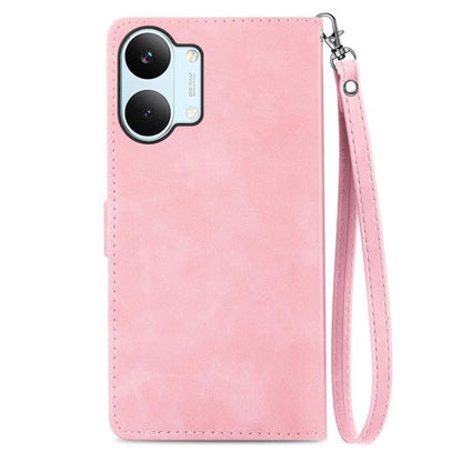 Embossed Flower Zipper Leather Phone Case, For Xiaomi Poco X8 Pro Max 5G, For Xiaomi Poco X8 Pro 5G, For Redmi Turbo 5 Max 5G, For Redmi Turbo 5 5G