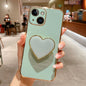 Electroplating Love Heart Holder TPU Phone Case, For iPhone 15, For iPhone 14 Plus, For iPhone 14, For iPhone 14 Pro