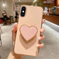 Electroplating Love Heart Holder TPU Phone Case, For iPhone 11 Pro, For iPhone X / XS, For iPhone XR, For iPhone XS Max