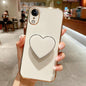 Electroplating Love Heart Holder TPU Phone Case, For iPhone 11 Pro, For iPhone X / XS, For iPhone XR, For iPhone XS Max