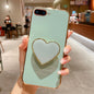 Electroplating Love Heart Holder TPU Phone Case, For iPhone 7 Plus / 8 Plus