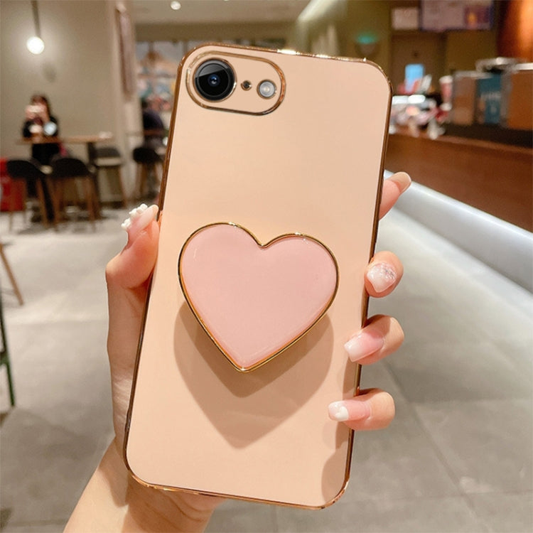 Electroplating Love Heart Holder TPU Phone Case, For iPhone 14 Pro Max, For iPhone SE 2022 / 2020 / 7 / 8, For iPhone 13 Pro Max, For iPhone 13 Pro