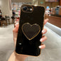 Electroplating Love Heart Holder TPU Phone Case, For iPhone 14 Pro Max, For iPhone SE 2022 / 2020 / 7 / 8, For iPhone 13 Pro Max, For iPhone 13 Pro