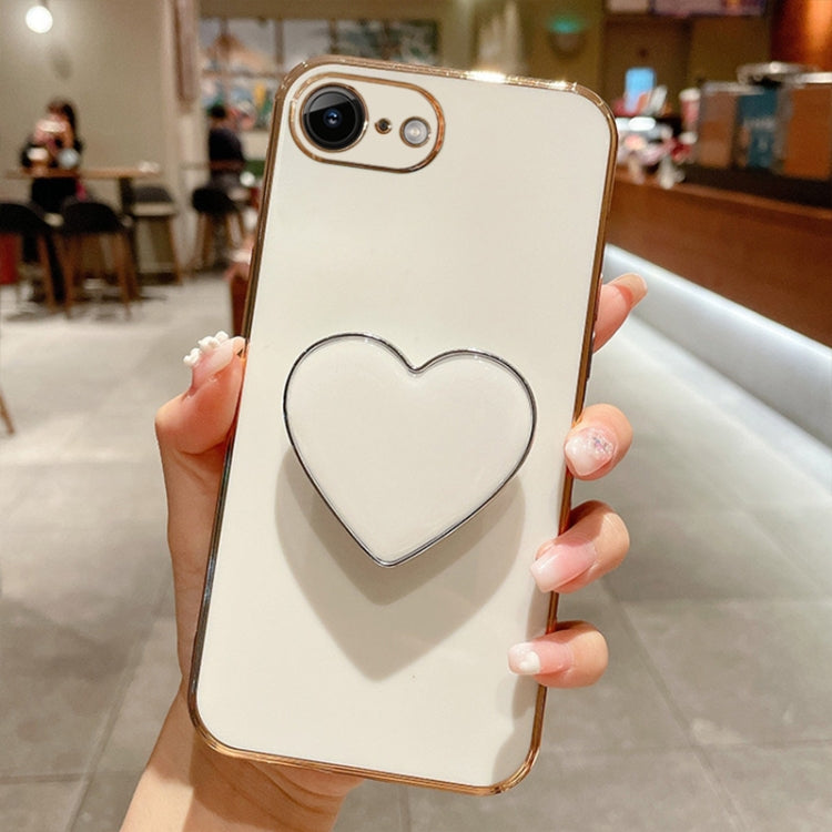 Electroplating Love Heart Holder TPU Phone Case, For iPhone 14 Pro Max, For iPhone SE 2022 / 2020 / 7 / 8, For iPhone 13 Pro Max, For iPhone 13 Pro