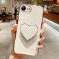 Electroplating Love Heart Holder TPU Phone Case, For iPhone 14 Pro Max, For iPhone SE 2022 / 2020 / 7 / 8, For iPhone 13 Pro Max, For iPhone 13 Pro