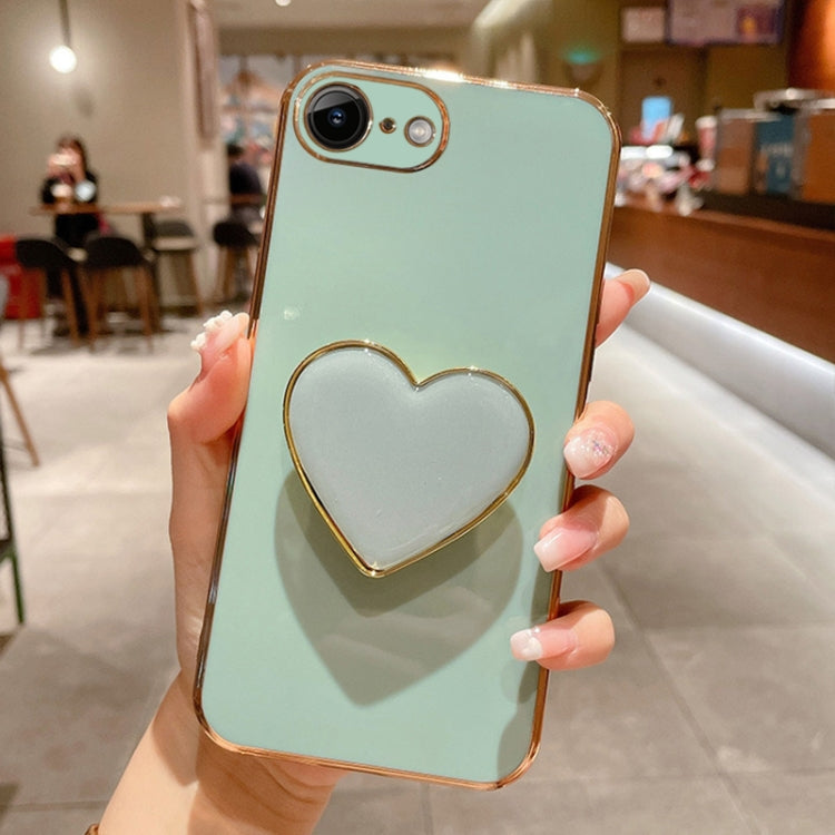 Electroplating Love Heart Holder TPU Phone Case, For iPhone 14 Pro Max, For iPhone SE 2022 / 2020 / 7 / 8, For iPhone 13 Pro Max, For iPhone 13 Pro