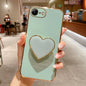 Electroplating Love Heart Holder TPU Phone Case, For iPhone 14 Pro Max, For iPhone SE 2022 / 2020 / 7 / 8, For iPhone 13 Pro Max, For iPhone 13 Pro