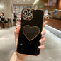 Electroplating Love Heart Holder TPU Phone Case, For iPhone Air, For iPhone 16 Pro Max, For iPhone 16 Pro, For iPhone 16 Plus