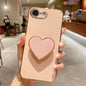 Electroplating Love Heart Holder TPU Phone Case, For iPhone 17e / 16e, For iPhone 17 Pro Max, For iPhone 17 Pro, For iPhone 17